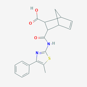 3-[(5-Methyl-4-phenyl-1,3-thiazol-2-yl)carbamoyl]bicyclo[2.2.1]hept-5-ene-2-carboxylic acid