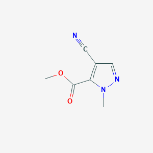 molecular formula C7H7N3O2 B3330484 methyl 4-cyano-1-methyl-1H-pyrazole-5-carboxylate CAS No. 70910-18-8