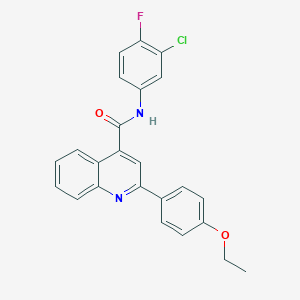 molecular formula C24H18ClFN2O2 B333050 N-(3-chloro-4-fluorophenyl)-2-(4-ethoxyphenyl)quinoline-4-carboxamide 