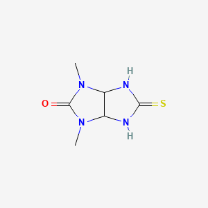 molecular formula C6H10N4OS B3330530 1,3-二甲基-5-硫代六氢咪唑并[4,5-d]咪唑-2(1H)-酮 CAS No. 71541-02-1