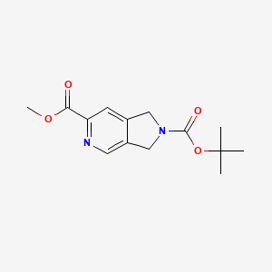 molecular formula C14H18N2O4 B3330550 2-(tert-Butyl) 6-methyl 1,3-dihydro-2H-pyrrolo[3,4-c]pyridine-2,6-dicarboxylate CAS No. 720720-29-6