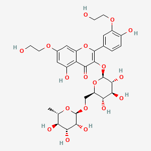 molecular formula C31H38O18 B3330589 3',7-Di-O-(beta-hydroxyethyl)rutoside CAS No. 72352-99-9