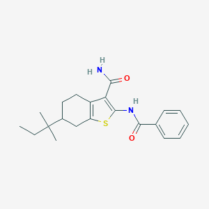 molecular formula C21H26N2O2S B333072 2-(Benzoylamino)-6-tert-pentyl-4,5,6,7-tetrahydro-1-benzothiophene-3-carboxamide 