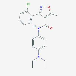 molecular formula C21H22ClN3O2 B333075 3-(2-chlorophenyl)-N-[4-(diethylamino)phenyl]-5-methyl-1,2-oxazole-4-carboxamide 