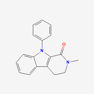 molecular formula C18H16N2O B3330786 2-Methyl-9-phenyl-3,4-dihydropyrido[3,4-b]indol-1-one CAS No. 74300-17-7