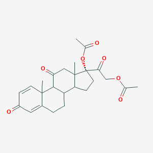 molecular formula C25H30O7 B333081 17-(Acetyloxy)-3,11,20-trioxopregna-1,4-dien-21-yl acetate 