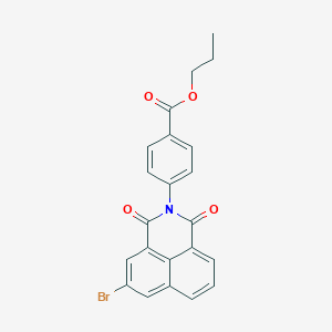 molecular formula C22H16BrNO4 B333085 propyl 4-(5-bromo-1,3-dioxo-1H-benzo[de]isoquinolin-2(3H)-yl)benzoate 