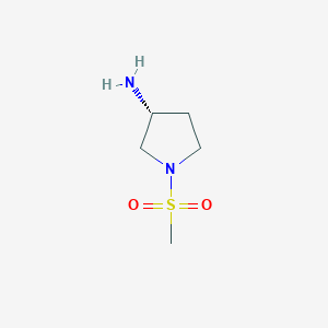 molecular formula C5H12N2O2S B3330857 (R)-1-(methylsulfonyl)pyrrolidin-3-amine CAS No. 753448-51-0