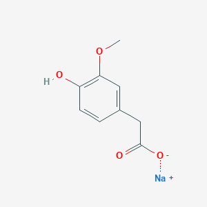 molecular formula C9H9NaO4 B3330918 Sodium 2-(4-hydroxy-3-methoxyphenyl)acetate CAS No. 76261-11-5