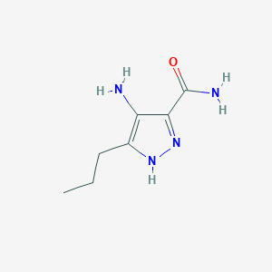 molecular formula C7H12N4O B3330927 4-Amino-5-propyl-1H-pyrazole-3-carboxamide CAS No. 76424-56-1