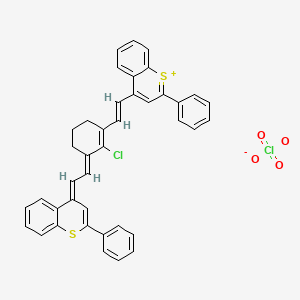 4-[(E)-2-[(3E)-2-Chloro-3-[(2E)-2-(2-phenylthiochromen-4-ylidene)ethylidene]cyclohexen-1-yl]ethenyl]-2-phenylthiochromenylium;perchlorate