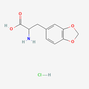 molecular formula C10H12ClNO4 B3331013 2-Amino-3-(benzo[d][1,3]dioxol-5-yl)propanoic acid hydrochloride CAS No. 77141-01-6