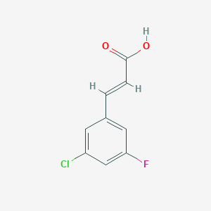 molecular formula C9H6ClFO2 B3331040 3-Chloro-5-fluorocinnamic acid CAS No. 773132-05-1