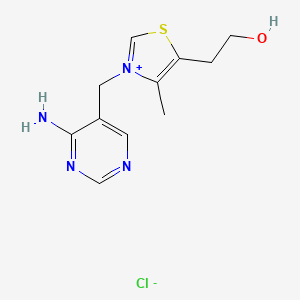 molecular formula C11H15ClN4OS B3331063 3-[(4-Aminopyrimidin-5-yl)methyl]-5-(2-hydroxyethyl)-4-methyl-1,3-thiazol-3-ium chloride CAS No. 7770-93-6