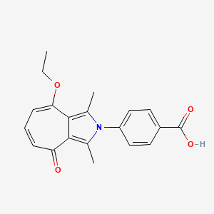 molecular formula C20H19NO4 B3331095 4-(4-Ethoxy-1,3-dimethyl-8-oxocyclohepta[c]pyrrol-2-yl)benzoic acid CAS No. 780779-13-7