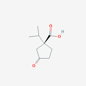 (1S)-3-Oxo-1-(propan-2-yl)cyclopentane-1-carboxylic acid