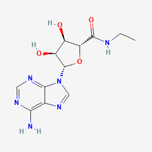 molecular formula C12H16N6O4 B3331141 (2R,3R,4S,5S)-5-(6-Amino-9H-purin-9-yl)-N-ethyl-3,4-dihydroxytetrahydrofuran-2-carboxamide CAS No. 78647-50-4
