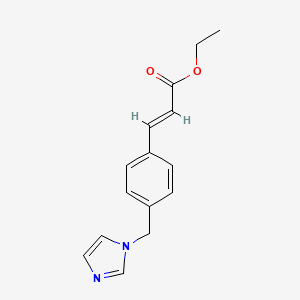 molecular formula C15H16N2O2 B3331150 ethyl (E)-3-[4-(imidazol-1-ylmethyl)phenyl]acrylate CAS No. 78712-80-8