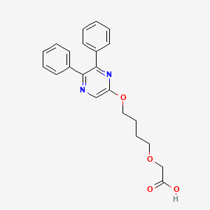 molecular formula C22H22N2O4 B3331162 2-[4-(5,6-Diphenylpyrazin-2-yl)oxybutoxy]acetic acid CAS No. 788152-32-9