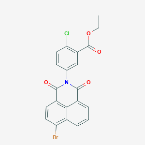 molecular formula C21H13BrClNO4 B333117 ethyl 5-(6-bromo-1,3-dioxo-1H-benzo[de]isoquinolin-2(3H)-yl)-2-chlorobenzoate 