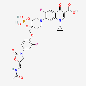 molecular formula C31H33F2N4O11P B3331187 Oxaquin CAS No. 790704-50-6