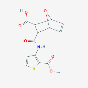 molecular formula C14H13NO6S B333121 3-({[2-(Methoxycarbonyl)-3-thienyl]amino}carbonyl)-7-oxabicyclo[2.2.1]hept-5-ene-2-carboxylic acid 