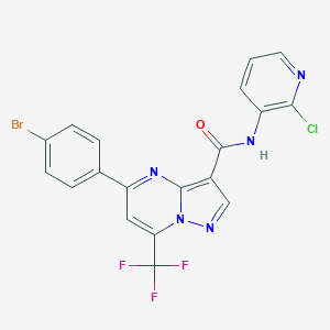 molecular formula C19H10BrClF3N5O B333123 5-(4-bromophenyl)-N-(2-chloropyridin-3-yl)-7-(trifluoromethyl)pyrazolo[1,5-a]pyrimidine-3-carboxamide 