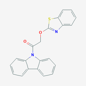 molecular formula C21H14N2O2S B333126 2-(Benzothiazol-2-yloxy)-1-carbazol-9-yl-ethanone 