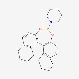 molecular formula C25H30NO2P B3331296 1-(8,9,10,11,12,13,14,15-Octahydrodinaphtho[2,1-d:1',2'-f][1,3,2]dioxaphosphepin-4-yl)piperidine CAS No. 804567-14-4