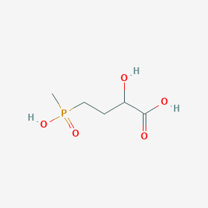 molecular formula C5H11O5P B3331328 4-(Methylphosphonyl)-2-hydroxybutyric acid CAS No. 80902-10-9