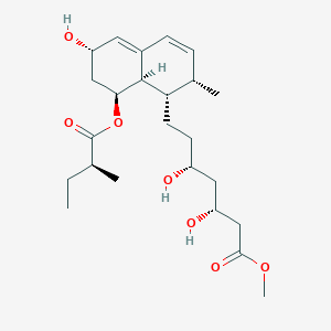 molecular formula C24H38O7 B3331337 methyl (3R,5R)-7-[(1S,2S,6S,8S,8aR)-6-hydroxy-2-methyl-8-[(2S)-2-methylbutanoyl]oxy-1,2,6,7,8,8a-hexahydronaphthalen-1-yl]-3,5-dihydroxyheptanoate CAS No. 81131-72-8