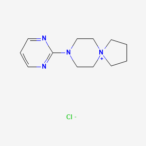 molecular formula C12H19ClN4 B3331354 8-(2-Pyrimidinyl)-8-aza-5-azoniaspiro[4.5]decane chloride CAS No. 81461-72-5