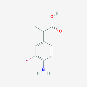 molecular formula C9H10FNO2 B3331368 2-(4-Amino-3-fluorophenyl)propanoic acid CAS No. 81937-33-9