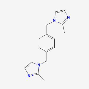 molecular formula C16H18N4 B3331379 1,4-Bis((2-methyl-1H-imidazol-1-yl)methyl)benzene CAS No. 82410-79-5