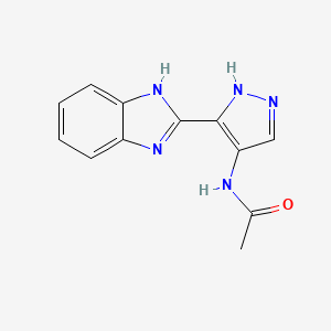 N-[3-(1H-1,3-benzodiazol-2-yl)-1H-pyrazol-4-yl]acetamide