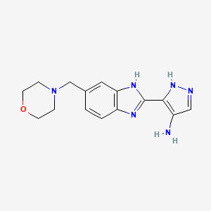 3-(6-(Morpholinomethyl)-1H-benzo[d]imidazol-2-yl)-1H-pyrazol-4-amine