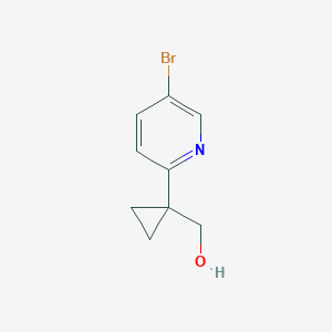 B3331410 (1-(5-Bromopyridin-2-YL)cyclopropyl)methanol CAS No. 827628-20-6