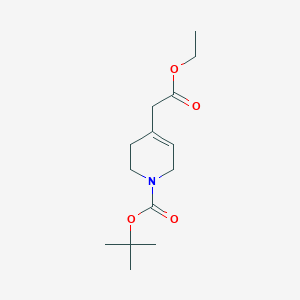 molecular formula C14H23NO4 B3331607 tert-butyl 4-(2-Ethoxy-2-oxoethyl)-5,6-dihydropyridine-1(2H)-carboxylate CAS No. 84839-56-5