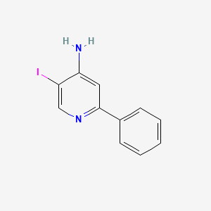 molecular formula C11H9IN2 B3331608 4-Amino-5-iodo-2-phenylpyridine CAS No. 848580-35-8