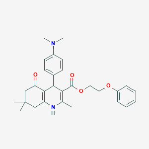 molecular formula C29H34N2O4 B333162 2-Phenoxyethyl 4-[4-(dimethylamino)phenyl]-2,7,7-trimethyl-5-oxo-1,4,5,6,7,8-hexahydroquinoline-3-carboxylate 