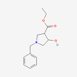 molecular formula C14H19NO3 B3331622 3-Hydroxy-4-ethyloxycarbonyl-1-phenylmethyl pyrrolidine CAS No. 849935-75-7