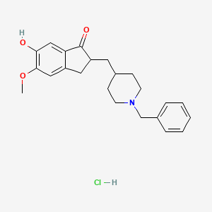 molecular formula C23H28ClNO3 B3331661 盐酸 6-O-去甲基多奈哌齐 CAS No. 852285-82-6