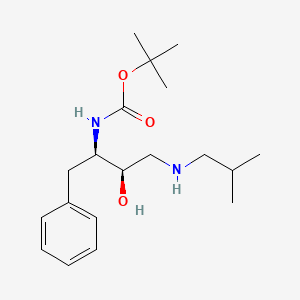 molecular formula C19H32N2O3 B3331691 tert-butyl N-[(2R,3R)-3-hydroxy-4-(2-methylpropylamino)-1-phenylbutan-2-yl]carbamate CAS No. 853904-81-1