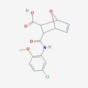 3-[(5-Chloro-2-methoxyanilino)carbonyl]-7-oxabicyclo[2.2.1]hept-5-ene-2-carboxylic acid