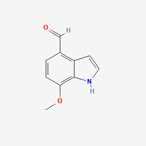 molecular formula C10H9NO2 B3331731 7-methoxy-1H-indole-4-carbaldehyde CAS No. 85598-16-9