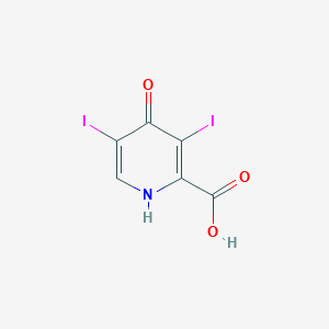 molecular formula C6H3I2NO3 B3331752 4-Hydroxy-3,5-diiodopyridine-2-carboxylic acid CAS No. 856835-95-5