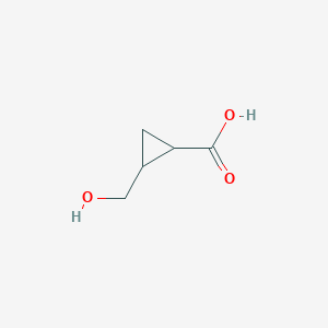 molecular formula C5H8O3 B3331788 2-(羟甲基)环丙烷-1-羧酸 CAS No. 858423-50-4