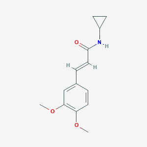 molecular formula C14H17NO3 B333183 N-cyclopropyl-3-(3,4-dimethoxyphenyl)acrylamide 