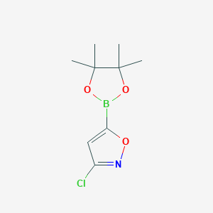 molecular formula C9H13BClNO3 B3331872 3-Chloro-5-(4,4,5,5-tetramethyl-1,3,2-dioxaborolan-2-yl)isoxazole CAS No. 862126-45-2