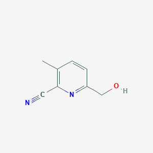 molecular formula C8H8N2O B3331901 6-(Hydroxymethyl)-3-methylpyridine-2-carbonitrile CAS No. 863548-57-6